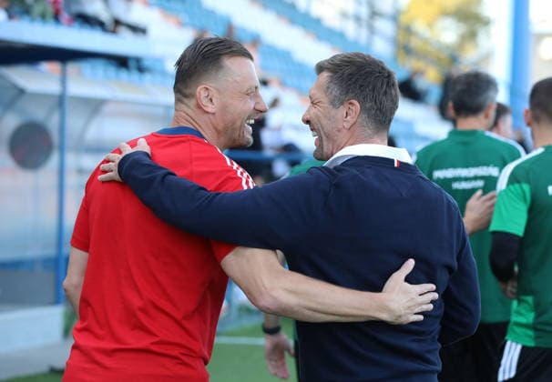 Varazdin, 260926. Varteks Stadium. U-21 European Championship, EM, Europameisterschaft qualifying football match: Croatia vs. Hungary. Pictured: Ivica Olic, Antal Nemeth. Photo: Zeljko Hajdinjak CROPIX Copyright: xxZeljkoxHajdinjakx hrvatska_madjarska7-260926