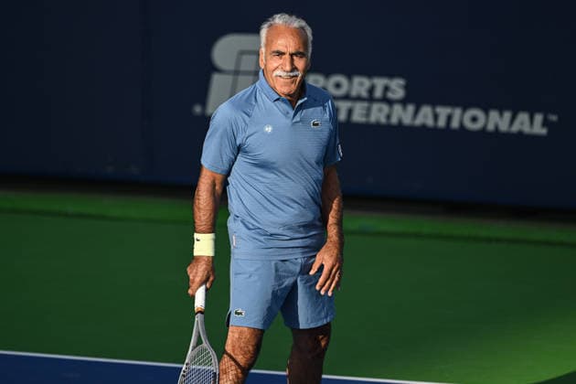 Ankara Open WTA, Tennis Damen 125 Tennis Tournament ANKARA, TURKIYE - SEPTEMBER 26: Former professional tennis player Mansour Bahrami, also known as the King of Trick Shots, takes part in an exhibition match during the Turk Telekom Ankara Open WTA 125 tennis tournament in Ankara, Turkiye, on September 26, 2026. Harun Ozalp Anadolu Ankara Turkey. Editorial use only. Please get in touch for any other usage.  Copyright: x2026xAnadoluxHarunxOzalpx