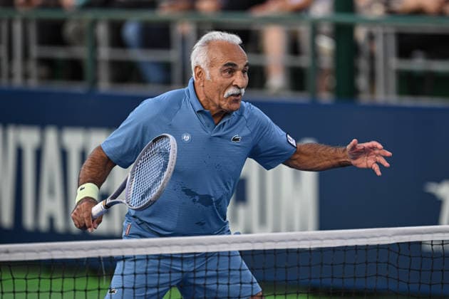 Ankara Open WTA, Tennis Damen 125 Tennis Tournament ANKARA, TURKIYE - SEPTEMBER 26: Former professional tennis player Mansour Bahrami, also known as the King of Trick Shots, takes part in an exhibition match during the Turk Telekom Ankara Open WTA 125 tennis tournament in Ankara, Turkiye, on September 26, 2026. Harun Ozalp Anadolu Ankara Turkey. Editorial use only. Please get in touch for any other usage.  Copyright: x2026xAnadoluxHarunxOzalpx