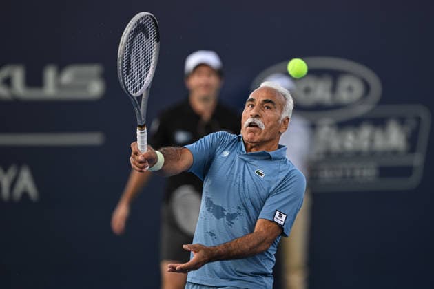Ankara Open WTA, Tennis Damen 125 Tennis Tournament ANKARA, TURKIYE - SEPTEMBER 26: Former professional tennis player Mansour Bahrami, also known as the King of Trick Shots, takes part in an exhibition match during the Turk Telekom Ankara Open WTA 125 tennis tournament in Ankara, Turkiye, on September 26, 2026. Harun Ozalp Anadolu Ankara Turkey. Editorial use only. Please get in touch for any other usage.  Copyright: x2026xAnadoluxHarunxOzalpx