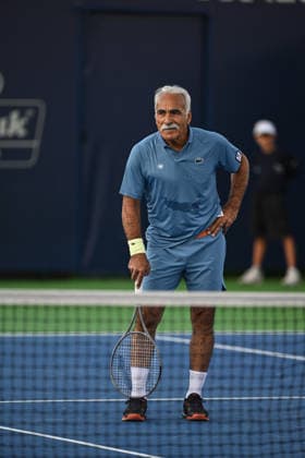 Ankara Open WTA, Tennis Damen 125 Tennis Tournament ANKARA, TURKIYE - SEPTEMBER 26: Former professional tennis player Mansour Bahrami, also known as the King of Trick Shots, takes part in an exhibition match during the Turk Telekom Ankara Open WTA 125 tennis tournament in Ankara, Turkiye, on September 26, 2026. Harun Ozalp Anadolu Ankara Turkey. Editorial use only. Please get in touch for any other usage.  Copyright: x2026xAnadoluxHarunxOzalpx