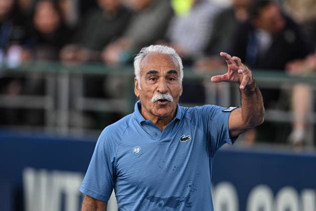 Ankara Open WTA, Tennis Damen 125 Tennis Tournament ANKARA, TURKIYE - SEPTEMBER 26: Former professional tennis player Mansour Bahrami, also known as the King of Trick Shots, takes part in an exhibition match during the Turk Telekom Ankara Open WTA 125 tennis tournament in Ankara, Turkiye, on September 26, 2026. Harun Ozalp Anadolu Ankara Turkey. Editorial use only. Please get in touch for any other usage.  Copyright: x2026xAnadoluxHarunxOzalpx