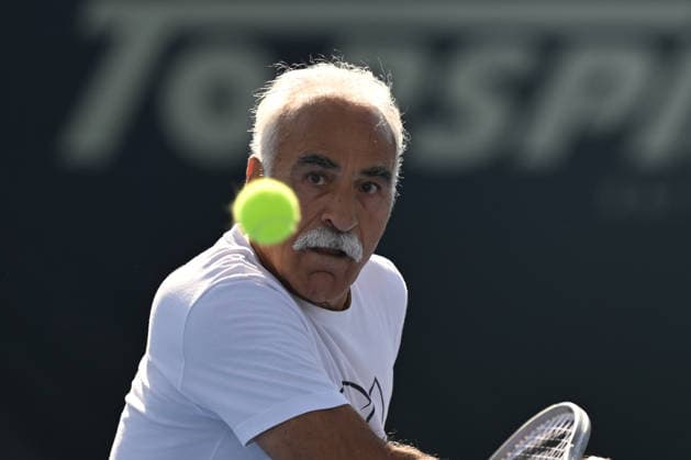 Ankara Open WTA, Tennis Damen 125 Tennis Tournament ANKARA, TURKIYE - SEPTEMBER 26: Former professional tennis player Mansour Bahrami, also known as the King of Trick Shots, takes part in an exhibition match during the Turk Telekom Ankara Open WTA 125 tennis tournament in Ankara, Turkiye, on September 26, 2026. Harun Ozalp Anadolu Ankara Turkey. Editorial use only. Please get in touch for any other usage.  Copyright: x2026xAnadoluxHarunxOzalpx