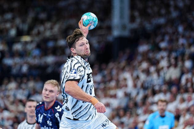 Goal by Harald Reinkind, THW Kiel, 06 GER, THW Kiel vs. SG Flensburg Handewitt, Handball, 1st Bundesliga, Matchday 6, 2026–2027 Season, September 26, 2026, Germany, THW Kiel vs. SG Flensburg Handewitt, Handball, Bundesliga 1, Matchday 6, 2026–2027 season, September 26, 2026, Kiel Copyright: xEibner-Pressefoto MarcelxvonxFehrnx EP_MFN