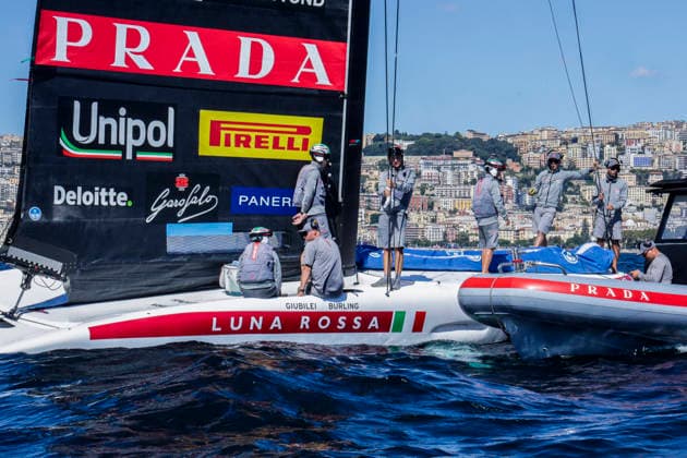 THE LOUIS VUITTON 38TH AMERICA™S CUP PRELIMINARY REGATTA, NAPLES Luna Rossa team competes on the second day of the preliminary regatta for the 38th Louis Vuitton America™s Cup in the Gulf of Naples, Campania, Italy, on September 26, 2026. The Naples preliminary regatta gives the competing teams their first opportunity to test their AC40 one-design yachts ahead of the 38th America™s Cup, which will be held in Naples in 2027. ABP13005 Copyright: xAntonioxBalascox