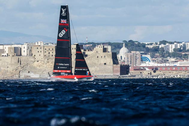 THE LOUIS VUITTON 38TH AMERICA™S CUP PRELIMINARY REGATTA, NAPLES GB1 Team competes on the second day of the preliminary regatta for the 38th Louis Vuitton America™s Cup in the Gulf of Naples, Campania, Italy, on September 26, 2026. The Naples preliminary regatta gives the competing teams their first opportunity to test their AC40 one-design yachts ahead of the 38th America™s Cup, which will be held in Naples in 2027. _BPH4533 Copyright: xAntonioxBalascox