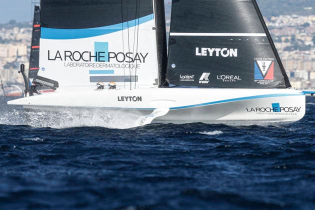 THE LOUIS VUITTON 38TH AMERICA™S CUP PRELIMINARY REGATTA, NAPLES La Roche-Posay Racing Team competes on the second day of the preliminary regatta for the 38th Louis Vuitton America™s Cup in the Gulf of Naples, Campania, Italy, on September 26, 2026. The Naples preliminary regatta gives the competing teams their first opportunity to test their AC40 one-design yachts ahead of the 38th America™s Cup, which will be held in Naples in 2027. _BPH5096 Copyright: xAntonioxBalascox