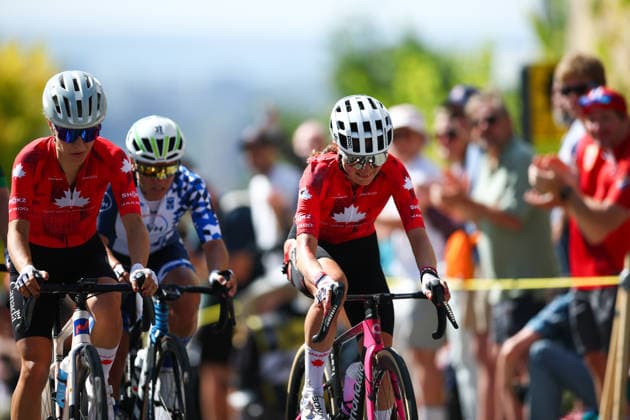 2026 UCI Road World Championships Picture by Vaughn Ridley SWpix.com - 26 09 2026 - Cycling - 2026 UCI Road World Championships - MontrÃ al, Canada - Women Elite Road Race - Magdeleine Vallieres (Canada) Copyright: x xSWpix.comx(t axPhotographyxHubxLtd)xVaughnxRidley SWpix.comx SWP-3521-4188