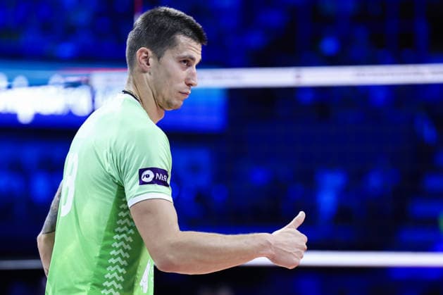 IPA89001441 - 18 Klemen Cebulj (Slovenia) during the bronze medal match of the CEV Enel EuroVolley 2026 between Slovenia and Finland at the Unipol Forum in Milan, Italy, on September 26, 2026, during EuroVolley 2026 - Bronze Medal Match - Finland vs. Slovenia, CEV EuroVolley Men’s match in Assago (MI), Italy, September 26, 2026  Copyright: xValerioxOrigo IPAxSportx xx IPA89001441