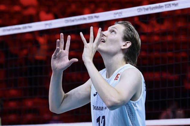 IPA89001460 - 17 Severi Savonsalmi (Finland) during the bronze medal match of the CEV Enel EuroVolley 2026 between Slovenia and Finland at the Unipol Forum in Milan, Italy, on September 26, 2026, during EuroVolley 2026 - Bronze Medal Match - Finland vs. Slovenia, CEV EuroVolley Men’s match in Assago (MI), Italy, September 26, 2026  Copyright: xValerioxOrigo IPAxSportx xx IPA89001460