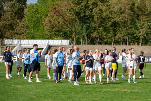 September 25, 2026, Soccer, 1st Round of the 2026–2027 DFB Women’s Cup, SG 99 Andernach vs. SC Freiburg SG 99 Andernach thanks its fans following its elimination