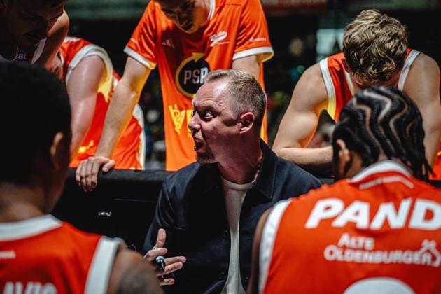 September 26, 2026, xhfmx, easyCredit BBL Bundesliga Basketball, Frankfurt Skyliners vs. Rasta Vechta, Christian Held, Coach of Rasta Vechta, Frankfurt am Main