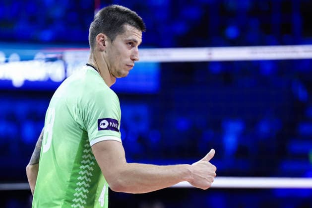 VOLLEYBALL - CEV Men s Eurovolley - Eurovolley 2026 - Bronze Medal Match - Finland vs. Slovenia Photo by IPA ABACAPRESS.COM89001441 - 18 Klemen Cebulj (Slovenia) during the bronze medal match of the CEV Enel EuroVolley 2026 between Slovenia and Finland at the Unipol Forum in Milan, Italy, on September 26, 2026, during EuroVolley 2026 - Bronze Medal Match - Finland vs. Slovenia, CEV EuroVolley Men’s match in Assago (MI), Italy, September 26, 2026 Assago (MI) Italy  Copyright: xIPAxSport ABACAx