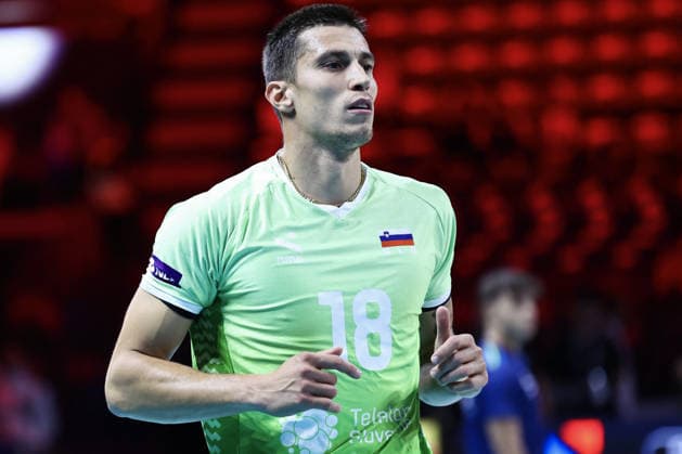 VOLLEYBALL - CEV Men s Eurovolley - Eurovolley 2026 - Bronze Medal Match - Finland vs. Slovenia Photo by IPA ABACAPRESS.COM89001424 - 18 Klemen Cebulj (Slovenia) during the bronze medal match of the 2026 CEV Enel EuroVolley between Slovenia and Finland at the Unipol Forum in Milan, Italy, on September 26, 2026, during EuroVolley 2026 - Bronze Medal Match - Finland vs. Slovenia, CEV EuroVolley Men’s match in Assago (MI), Italy, September 26, 2026 Assago (MI) Italy  Copyright: xIPAxSport ABACAx
