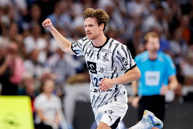 Kiel, September 26, 2026; Handball, 2026–27 Bundesliga 1, THW Kiel vs. SG Flensburg-Handewitt; Rune Dahmke, THW Kiel, 23