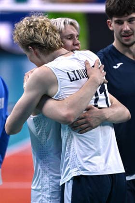 Db Milano 26 09 2026 - Campionato Europeo Pallavolo maschile Finlandia-Slovenia foto Daniele Buffa Image nella foto: Luka Marttila-Veikka Lindqvist 