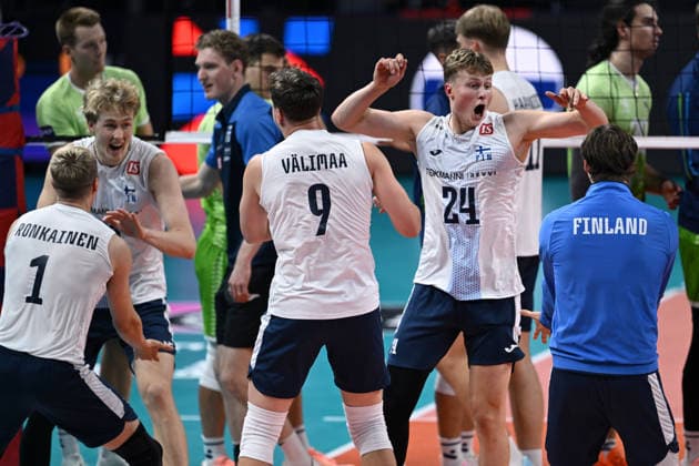 Db Milano 26 09 2026 - Campionato Europeo Pallavolo maschile Finlandia-Slovenia foto Daniele Buffa Image nella foto: Finlandia 