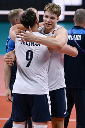 Db Milano 26 09 2026 - Campionato Europeo Pallavolo maschile Finlandia-Slovenia foto Daniele Buffa Image nella foto: Miika Haapaniemi-Santeri Valimaa 