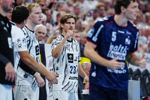 Rune Dahmke (THW Kiel) celebrates a goal, 23 GER, THW Kiel vs. SG Flensburg Handewitt, Handball, 1st Bundesliga, Matchday 6, 2026–2027 Season, September 26, 2026 GER, THW Kiel vs. SG Flensburg Handewitt, Handball, 1st Bundesliga, Matchday 6, 2026–2027 season, September 26, 2026, Kiel Copyright: xEibner-Pressefoto MarcelxvonxFehrnx EP_MFN