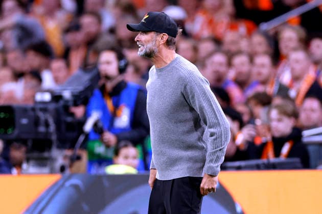 KLOPP Juergen, Head Coach of Team Germany, UEFA Nations League 2026–2027, Netherlands vs. Germany 1–1 on September 24, 2026, in Amsterdam. DFL regulations prohibit any use of photographs as image sequences and or quasi-video. Copyright: xLacixPerenyix