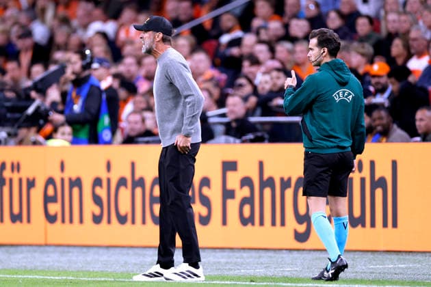KLOPP Juergen, Head Coach of Team Germany, UEFA Nations League 2026–2027, Netherlands vs. Germany 1–1 on September 24, 2026, in Amsterdam. DFL regulations prohibit any use of photographs as image sequences and or quasi-video. Copyright: xLacixPerenyix