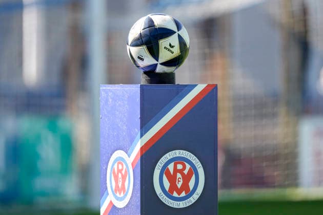 An Erima Senzor Star Match ball, Regionalliga Südwest, official game ball, official match ball, stock photo, stock image, symbol, cutout, single image, single photo, September 26, 2026, Mannheim, Germany, soccer, Regionalliga Southwest, VfR Mannheim, SG Barockstadt, Fulda, Lehnerz xozx