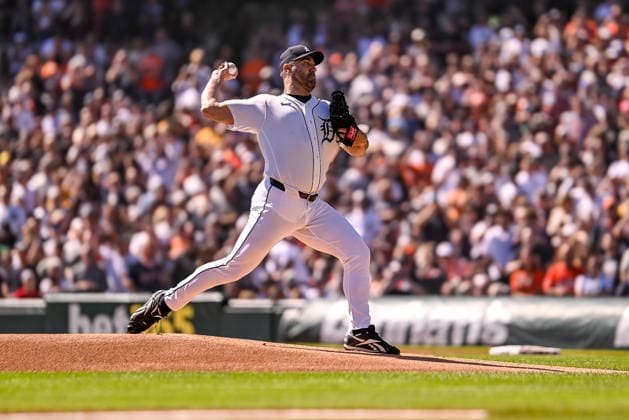 DETROIT, MI - SEPTEMBER 26: Detroit Tigers pitcher Justin Verlander (35) throws his first pitch of his last game during game between Pittsburgh Pirates and Detroit Tigers on September 26, 2026 at Comerica Park in Detroit, MI ( CSM) Detroit United States - ZUMAc04_ 20260926_zma_c04_034 Copyright: xAllanxDranbergx