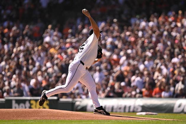 DETROIT, MI - SEPTEMBER 26: Detroit Tigers pitcher Justin Verlander (35) throws his first pitch of his last game during game between Pittsburgh Pirates and Detroit Tigers on September 26, 2026 at Comerica Park in Detroit, MI ( CSM) Detroit United States - ZUMAc04_ 20260926_zma_c04_039 Copyright: xAllanxDranbergx