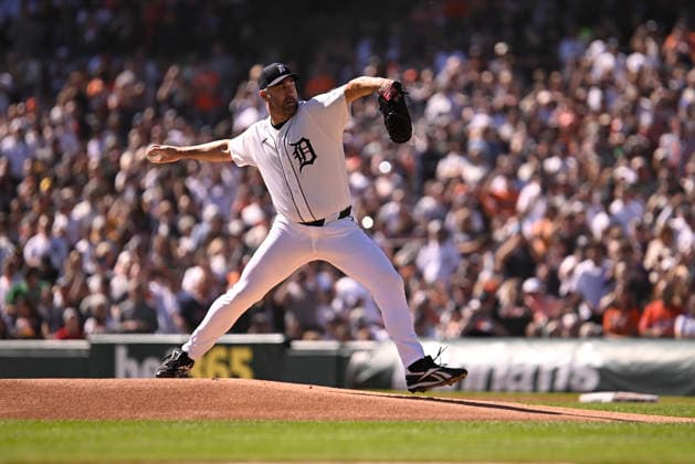 DETROIT, MI - SEPTEMBER 26: Detroit Tigers pitcher Justin Verlander (35) throws his first pitch of his last game during game between Pittsburgh Pirates and Detroit Tigers on September 26, 2026 at Comerica Park in Detroit, MI ( CSM) MLB, Baseball Herren, USA 2026: Pirates At Tigers Sep 26  - ZUMAc04_ 20260926_zma_c04_031 Copyright: xAllanxDranbergx
