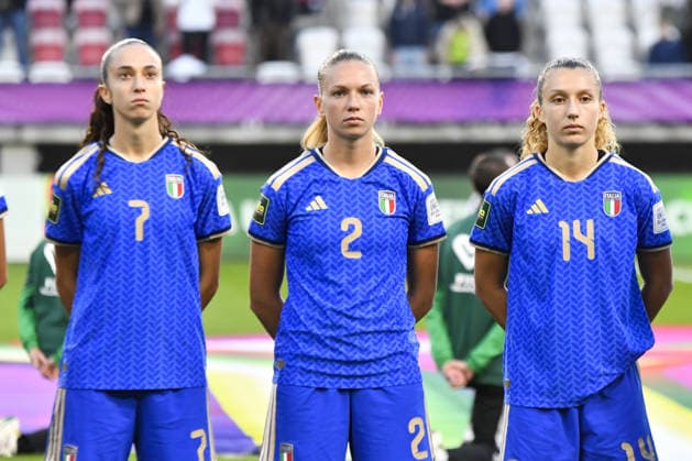 IPA89003275 - Giulia Galli (ITA), Lidia Consolini (ITA), and Sofia Testa (ITA) during the third-place match of the FIFA U-20 Women s World Cup between Italy and Colombia, held in Lodz, Poland, on September 26, 2026  Copyright: xMichalxDubiel IPAxSportx xx IPA89003275
