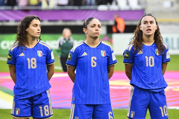 IPA89003304 - Giada Catena (ITA), Maya Cherubini (ITA), and Giada Pellegrino Cimo (ITA) during the third-place match of the FIFA U-20 Women s World Cup between Italy and Colombia, held in Lodz, Poland, on September 26, 2026  Copyright: xMichalxDubiel IPAxSportx xx IPA89003304