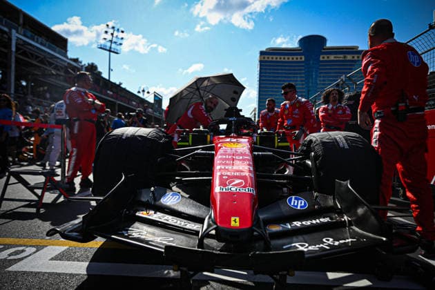 Charles Leclerc (MON) - Scuderia Ferrari HP during the Race of Formula 1 Azerbaijan Grand Prix 2026 at Baku City Circuit in Baku, Azerbaijan. Round 17 of 24 of the 2026 FIA Formula One World Championship, WM, Weltmeisterschaft held September 24-26, 2026. The Baku City Circuit, one of the longest street circuits in Formula 1, combines a flat-out seafront section with the narrow old town walls. Formula 1 Azerbaijan Grand Prix 2026 - Round 17 of 24 - Baku City Circuit, Baku, Azerbaijan F1-2026-R17-AZE