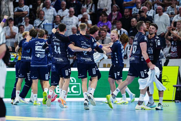 SG Flensburg Handewitt celebrates after a tie at the end of the game GER, THW Kiel vs. SG Flensburg Handewitt, Handball, 1st Bundesliga, Matchday 6, 2026–2027 season, September 26, 2026, GER, THW Kiel vs. SG Flensburg Handewitt, Handball, 1st Bundesliga, Matchday 6, 2026–2027 Season, September 26, 2026, Kiel Copyright: xEibner-Pressefoto MarcelxvonxFehrnx EP_MFN