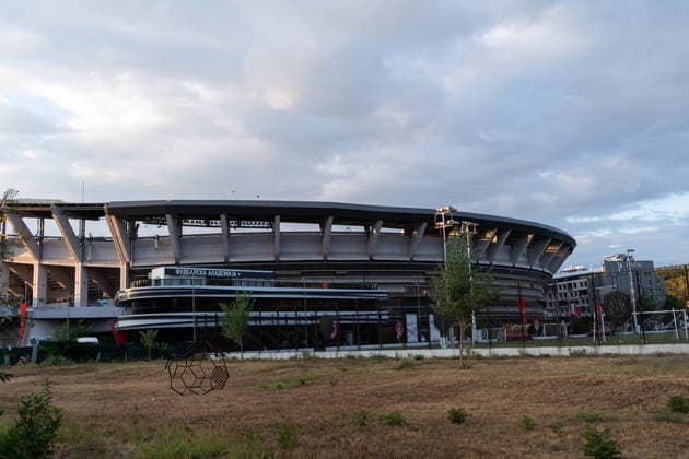 Soccer: UEFA Nations League 2026–2027, September 26, 2026, North Macedonia vs. Switzerland, Todor Proeski National Arena. The Todor Proeski National Arena stadium before the UEFA Nations League match between North Macedonia and Switzerland, Toöe Proeski Arena Copyright: xValentinxDomgjonix