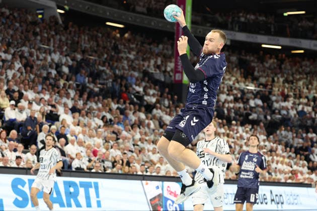 September 26, 2026, xBHAx, Handball, Opel HBL, 2026–2027 season, 1st HBL, THW Kiel vs. SG Flensburg-Handewitt, Merkur Ostseehalle, Simon Pytlick, SG Flensburg-Handewitt 2 on offense, Schleswig-Holstein, Germany
