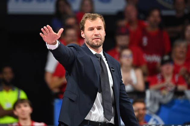 Coach Anton GAVEL (FCB), gesturing, single frame, cropped close-up, half-length shot, basketball (BBL), 2026–2027 season, FC Bayern Munich vs. Alba Berlin on September 26, 2026, BMW Park