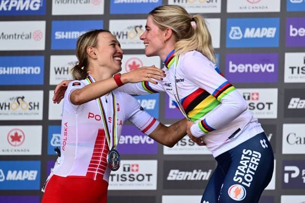 UCI 2026 Road World Championship, WM, Weltmeisterschaft Montreal 26 09 2026 MONTREAL, CANADA - SEPTEMBER 26 : Niewiadoma-phinney Katarzyna (POL) and Vollering Demi (NED) during the Women Elite cycling road race of the 2026 UCI Road World Championships 93th edition an UCI World Championships cycling race of 180.1 km with start in Montreal and finish in Montreal on September 26, 2026 in Montreal, Canada, 26 09 2026 Montreal Canada  Copyright: xPeterxDexVoechtx