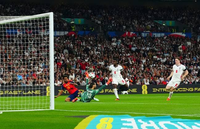 Lamine Yamal of Spain scores the opening goal England v Spain, UEFA Nations League, Football, Wembley Stadium, London, UK - 26 Sep 2026London Wembley Stadium United Kingdom  Copyright: xJavierxGarcia Shutterstockx 17171102u