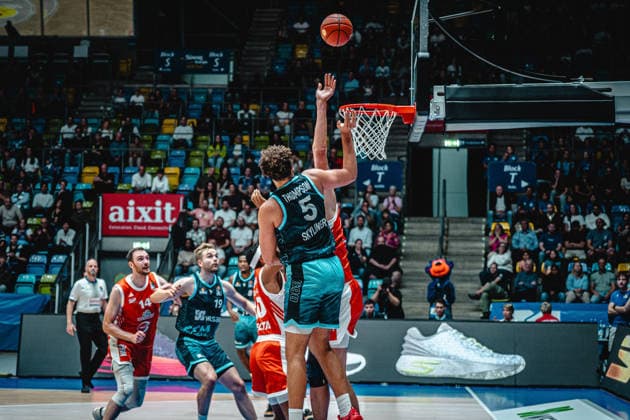 September 26, 2026, xhfmx, easyCredit BBL Bundesliga Basketball, Frankfurt Skyliners vs. Rasta Vechta, Race Thompson, Skyliners Frankfurt, Frankfurt am Main