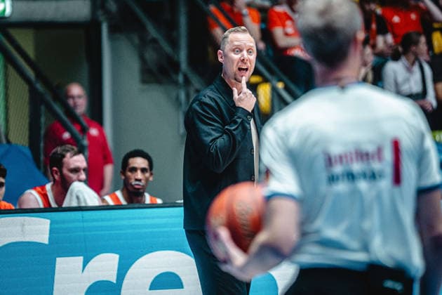 September 26, 2026, xhfmx, easyCredit BBL Bundesliga Basketball, Frankfurt Skyliners vs. Rasta Vechta, Christian Held, Coach of Rasta Vechta, Frankfurt am Main