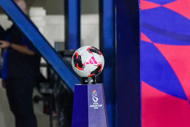 Vietnam v Philippines - FIFA ASEAN CUP 2026 The match ball is displayed at Si Jalak Harupat Stadium in Bandung, West Java, Indonesia, on September 26, 2026, during the 2026 FIFA ASEAN Cup. BANDUNG West Java Indonesia  Copyright: xKhairizalxMarisx originalFilename:maris-fifaasea260926_npMbM.jpg