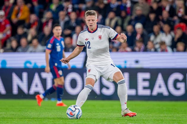 CZECHIA - CROATIA Lukas Cerv of Czechia and Viktoria Plzen during UEFA Nations League - League A - Group A3 - Matchday 1 - football match between Czechia and Croatia. Fortuna Arena, Eden, Stadion, Prague, Czechia September 26, 2026. Photo by Branislav Racko Copyright: xx 080A8663