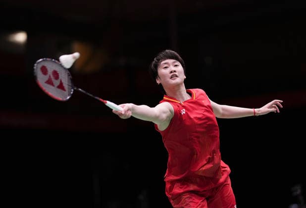 (260926) -- ICHINOMIYA, Sept. 26, 2026 -- Chen Yufei of China hits a return during the 3rd round women s singles badminton match against Nguyen Thuy Linh of Vietnam at the 20th Asian Games Aichi-Nagoya 2026 in Ichinomiya of Aichi Prefecture, Japan, Sept. 26, 2026. ) (SP)JAPAN-ICHINOMIYA-ASIAN GAMES-BADMINTON-WOMEN S SINGLES LixBo 