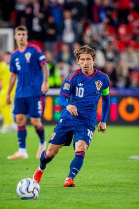 CZECHIA - CROATIA Luka Modric of Croatia and AC Milan during UEFA Nations League - League A - Group A3 - Matchday 1 - football match between Czechia and Croatia. Fortuna Arena, Eden, Stadion, Prague, Czechia September 26, 2026. Photo by Branislav Racko Copyright: xx 080A8997