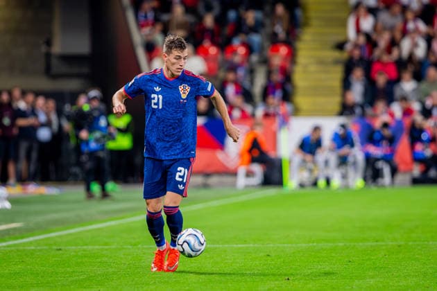 CZECHIA - CROATIA Luka Sucic of Croatia and Real Sociedad during UEFA Nations League - League A - Group A3 - Matchday 1 - football match between Czechia and Croatia. Fortuna Arena, Eden, Stadion, Prague, Czechia September 26, 2026. Photo by Branislav Racko Copyright: xx 080A8760