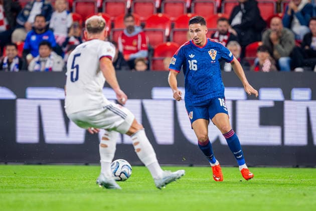 CZECHIA - CROATIA Franjo Ivanovic of Croatia and RC Lens during UEFA Nations League - League A - Group A3 - Matchday 1 - football match between Czechia and Croatia. Fortuna Arena, Eden, Stadion, Prague, Czechia September 26, 2026. Photo by Branislav Racko Copyright: xx 080A8766