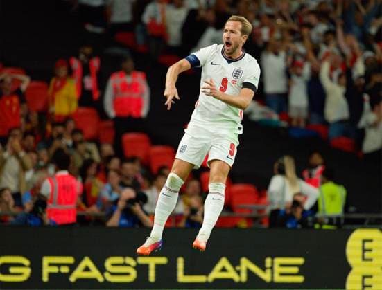 RECORD DATE NOT STATED Football - UEFA Nations League - Group A3 - England v Spain LONDON, ENGLAND - Saturday, September 26, 2026: England s Harry Kane celebrates after scoring his side s the second goal to make the score 2-1 during the UEFA Nations League Group A3 match between England and Spain at Wembley Stadium. (Photo by Thomas Major Propaganda) LONDON Wembley Stadium GREATER LONDON ENGLAND  Copyright: xThomasxMajorx 2026-09-26-England_v_Spain-078