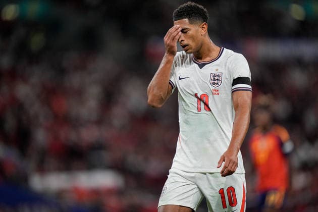 UEFA Nations League: England v Spain Jude Bellingham of England dejected during the UEFA Nations League match England vs Spain at Wembley Stadium, London, United Kingdom on 26 September 2026 (Photo by Maynard Manyowa News Images) London Wembley Stadium Greater London United Kingdom Copyright: xMaynardxManyowa NewsxImagesx