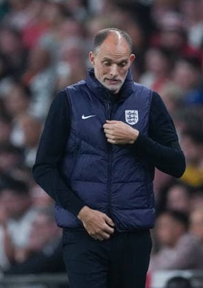 England v Spain Group 3 UEFA Nations League - Season 2026 2027 - Wembley Stadium England head coach Thomas Tuchel reacts during the England v Spain UEFA Group 3 Nations League Match at Wembley Stadium London, Season 26 27, September 27 2026 London United Kingdom