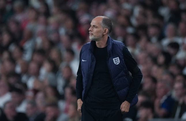 England v Spain Group 3 UEFA Nations League - Season 2026 2027 - Wembley Stadium England head coach Thomas Tuchel reacts during the England v Spain UEFA Group 3 Nations League Match at Wembley Stadium London, Season 26 27, September 27 2026 London United Kingdom